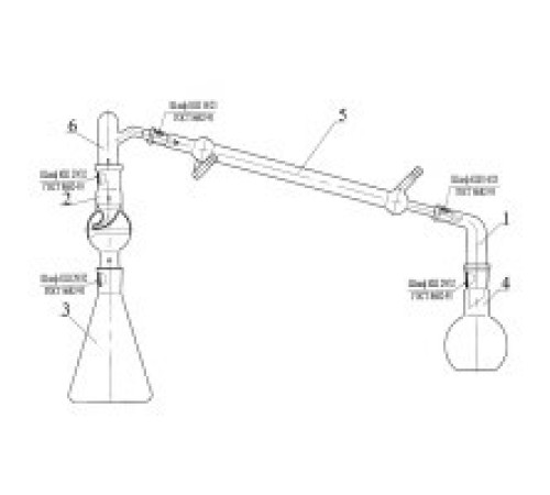Прибор для перегонки с водяным паром, эскиз 1-163