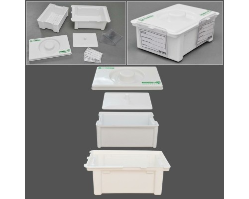 Емкость-контейнер полимерный п/п для дезинфекции и предстерилизационной обработки мед. изделий (с карманом) ЕДПО-1-02-2