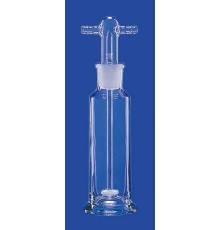 Склянка для промывки газов Lenz 100 мл, со стеклянным оливами, c фильтром, пористость 2
