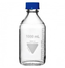 Бутыль RASOTHERM 100 мл, GL45, с градуировкой, крышкой и сливным кольцом, стекло (Артикул 95206001)