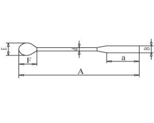 Шпатель-ложка Bochem POLY, тип 2, длина 400 мм, размер ложки 65x28 мм, нержавеющая сталь