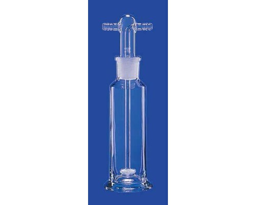 Склянка для промывки газов Lenz 100 мл, со стеклянным оливами, c фильтром, пористость 0
