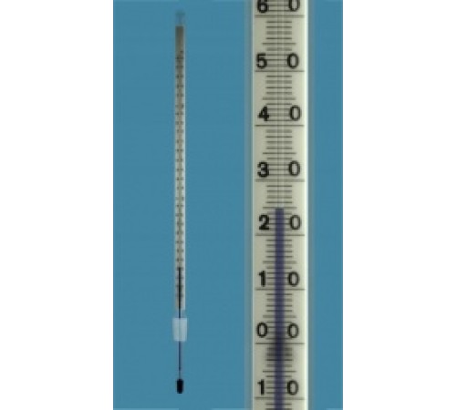 Термометр Amarell на шлифе NS 14,5/23, -10...+250/1°C, глубина погружения 67 мм (Артикул D262334-FL)