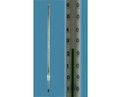 Термометр Amarell на шлифе NS 14,5/23, -10...+360/1°C, глубина погружения 52 мм (Артикул D262242-EF)